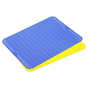 New Silicone Dish Drying Mat For Kitchen Counter 2Pcs Dish Drying Pad Heat Resis - £57.30 GBP