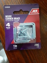 Ace Hardware Inside Corner Brace 1 Inch- Set Of 2, 8 Brackets Total - £2.78 GBP