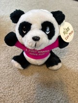 Vintage Russ Berrie Luv Pets Plush Black White Panda with Tag VTG - £10.92 GBP