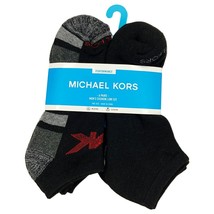 NWT 6-PAIRS PACK MICHAEL KORS MSRP $26.99 MEN&#39;S BLACK LOW CUT SOCKS SIZE... - £14.38 GBP