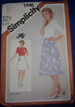 Simplicity Misses Jiffy Reversible Skirt In Two Lengths #5446 - $3.99