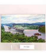 US Aircraft Carrier Gaillard Cut Panama Canal 1950s Postcard 1955 Photo - $18.09 CAD