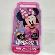 Minnie Mouse Sticker Activity Fun On The Go Kit Easy To Travel Case Set ... - $9.89