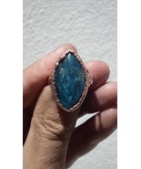 Blue Apatite ring / Electroformed  Copper - €42,86 EUR