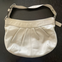 Coach Large Cream Leather Soho Pleated Hobo Shoulder Shopper Purse Bag F13731 - £31.31 GBP