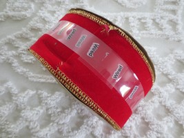 2-1/2&quot; Wide NOBLE RED Acetate Acrylic Wired RIBBON ROLL - 20 Yds. - $27.10 CAD