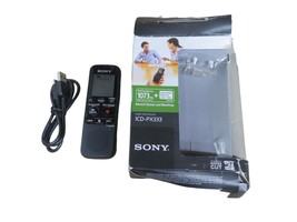 Sony ICD-PX333 Digital Voice Recorder Black Audio Portable Micro SD Battery/USB - $37.57