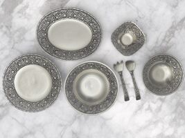 Wilton Armetale William &amp; Mary Hollowware Large Serving Set Platter, Tra... - $346.47