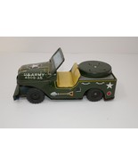 Daiya Vintage US Army Military Jeep Tin Litho Friction Toy Car RARE - $39.99