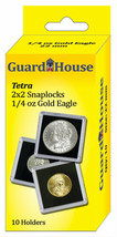 Guardhouse Tetra Snaplock Coin Holders, 1/4 oz AGE, 2x2, 10 pack - £7.85 GBP