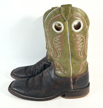 Justin Boots Austin Bent Rail Leather Men&#39;s Size 8.5 Cowboy Western Boots BR307 - £55.26 GBP
