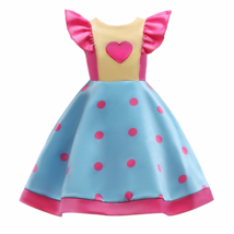 Princess Polka Dots Ruffled Flutter Sleeves Costume Dress for Girls 2-10... - £15.92 GBP