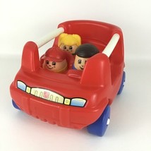 Step 2 Chunky People Big Family Red Car with 3 Family Figure Toys Vintage 1990s - $59.35