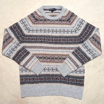 J. CREW Mercantile Mens Lambs Wool Blend Faire Isle Knit Sweater - Size ... - £19.54 GBP
