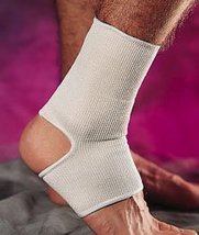Ankle Support - Small Beige knitted elastic. Open at the toe and heel. - $19.99