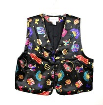 RETRO 80s Diane von Furstenberg Color Authority Women&#39;s Party Vest Size M   - $634.77 MXN