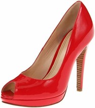 Cole Haan Women&#39;s Chelsea Open-Toe High Heel Pump Cherry Tomato Patent S... - £66.97 GBP
