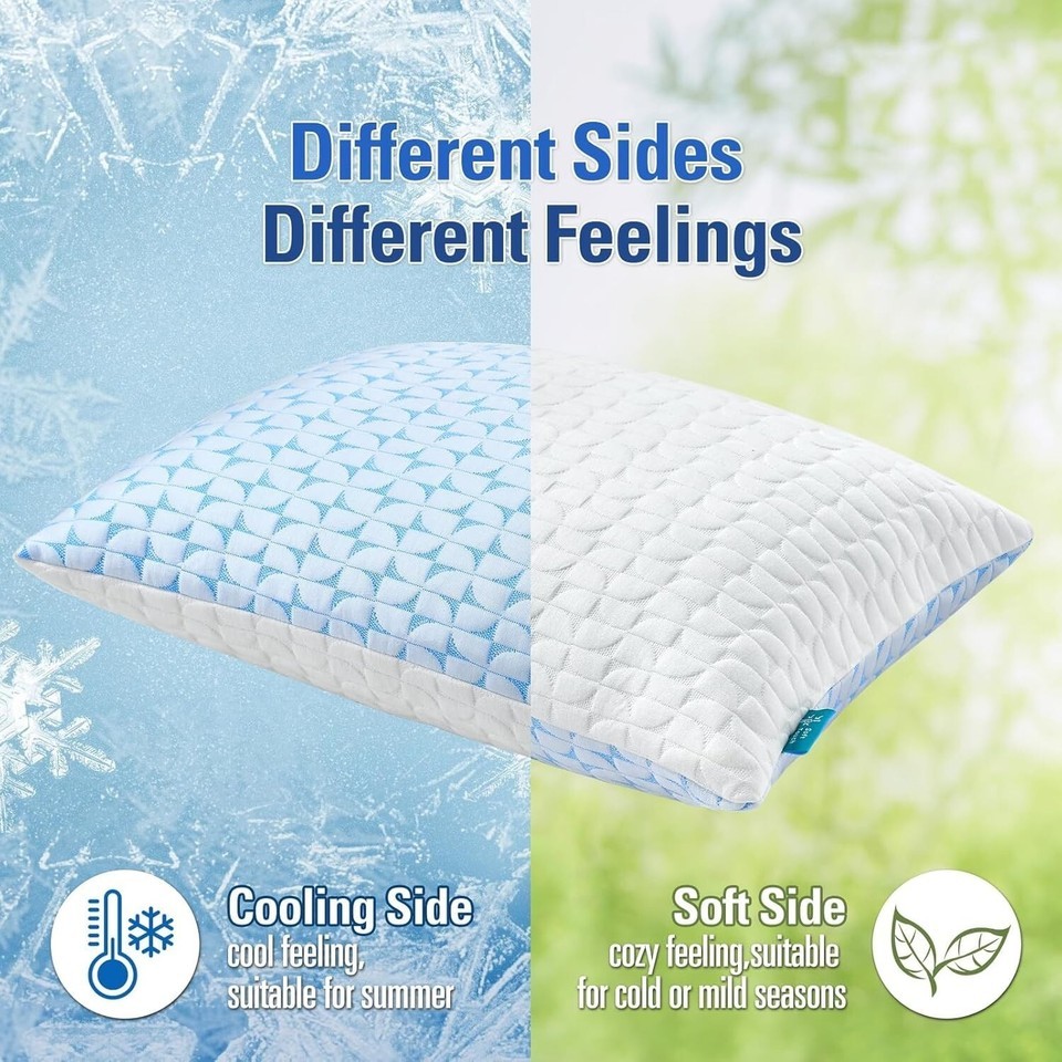 Queen Size Cooling Bed Pillow - Soft Support for Side, Back, and Stomach Sleeper Item image 6