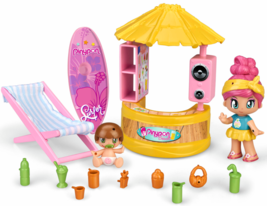 Pinypon Summer Shack: Doll, Baby Doll Surfboard, Beach Chair &amp; More Accessories - £21.02 GBP