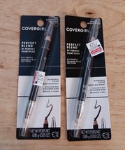 2 CoverGirl Perfect Blend By Perfect Point  Eye Liner Pencil 110 &amp; 100 (#2) - £11.01 GBP
