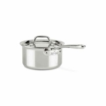 All-Clad Stainless Steel  Compact Tri-Ply Bonded 2-qt Sauce Pan with Lid - £66.27 GBP