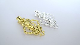 Gold or silver scroll metal alligator hair clip for fine thin hair - £5.43 GBP