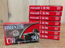 NEW Maxell UR 90 Audio Cassette Lot Of 8 Normal Bias 90 Minute Tapes New Sealed - £13.26 GBP