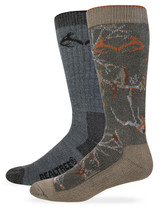 Realtree Mens Camouflage Outdoor Merino Wool Cushion Boot Mid Calf Socks 2 Pair - £14.38 GBP