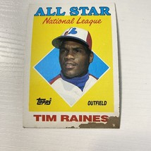 TIM RAINES Topps 1988 All Star National League Vintage Baseball Card #430 - £0.89 GBP