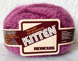 Reynolds Kitten All Season Acrylic/Wool Blend Yarn - 1 Skein Purple #73 - £6.13 GBP