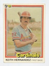 Keith Hernandez 1981 Donruss #67 St. Louis Cardinals MLB Baseball Card - £0.78 GBP