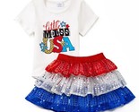 NEW Boutique 4th of July Little Miss USA Girls Tutu Skirt Outfit - $5.99+