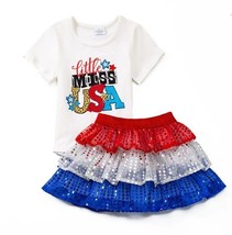 NEW Boutique 4th of July Little Miss USA Girls Tutu Skirt Outfit - £4.71 GBP+
