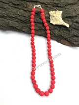 Lava dark red 8x8 mm Beads Elastic Collar Adjustable an-99 - £7.02 GBP