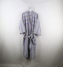 Vintage 90s Streetwear Mens OSFA Seersucker Rainbow Striped Belted Bath ... - $59.35