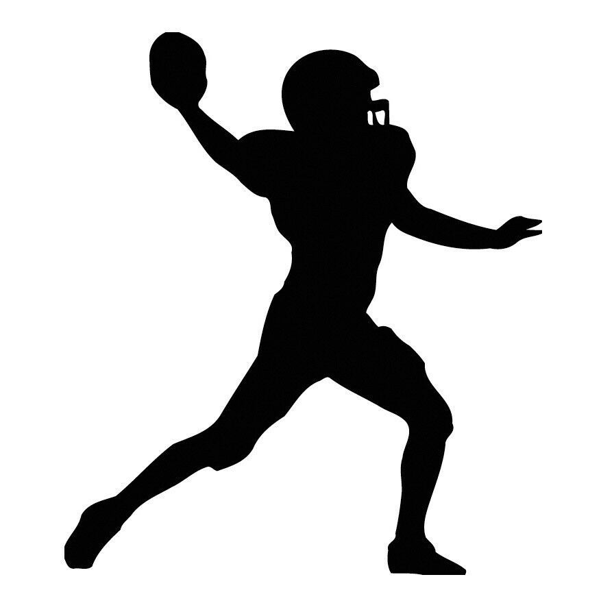 2x Football player Vinyl Decal Sticker Different colors & size for Cars/Windows
