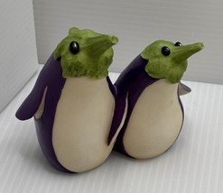 Home Grown Enesco Eggplant Penguins  2008 Retired #4014404 Figurine - $34.50