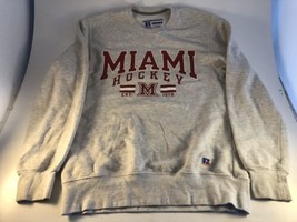 Miami Ohio Redhawks Hockey Russell Athletic Crewneck Sweatshirt Sz M - $22.76