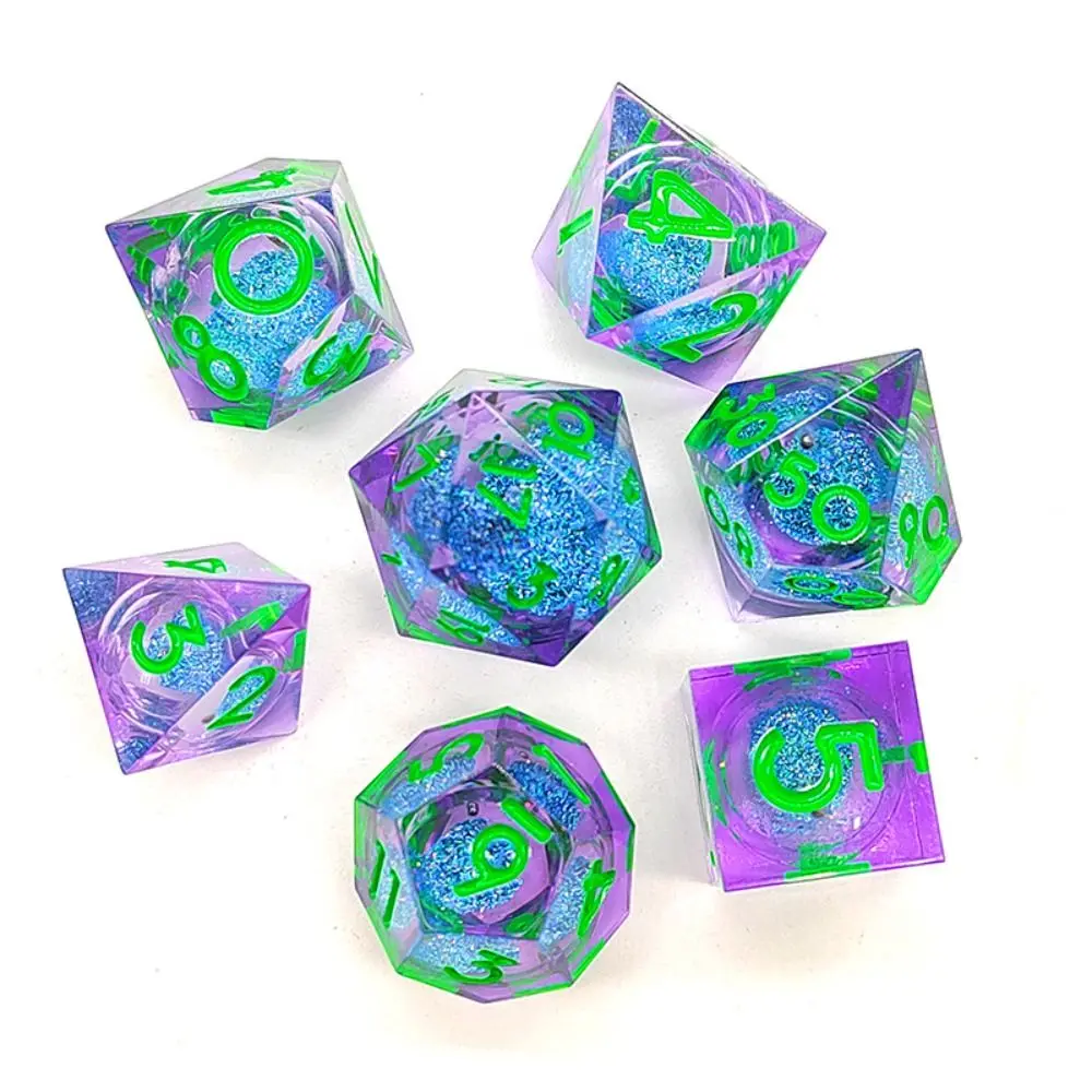 1-7pc Polyhedral Resin Dice Set With Eye Decor Resin Dice  Multifaceted Dices Ta - £136.79 GBP