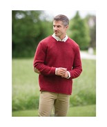Gionfriddo Florentine Hand Spun Wool Sweater Wine Red Elbow Patch Large ... - $90.88 CAD