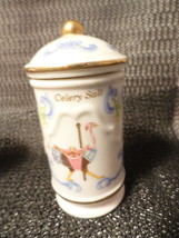 3 Lenox Porcelain Carousel Spice Jars Celery Salt Tarragon Bay Leaves 1993 - £12.77 GBP