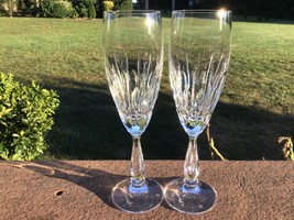 Schott Zwiesel Aegan Champagne Flutes Signed with Acid Stamp on Foot Set... - $37.40