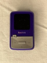 SanDisk Sansa Clip Zip 4GB Digital Media FM Radio MP3 Purple Parts - $19.80