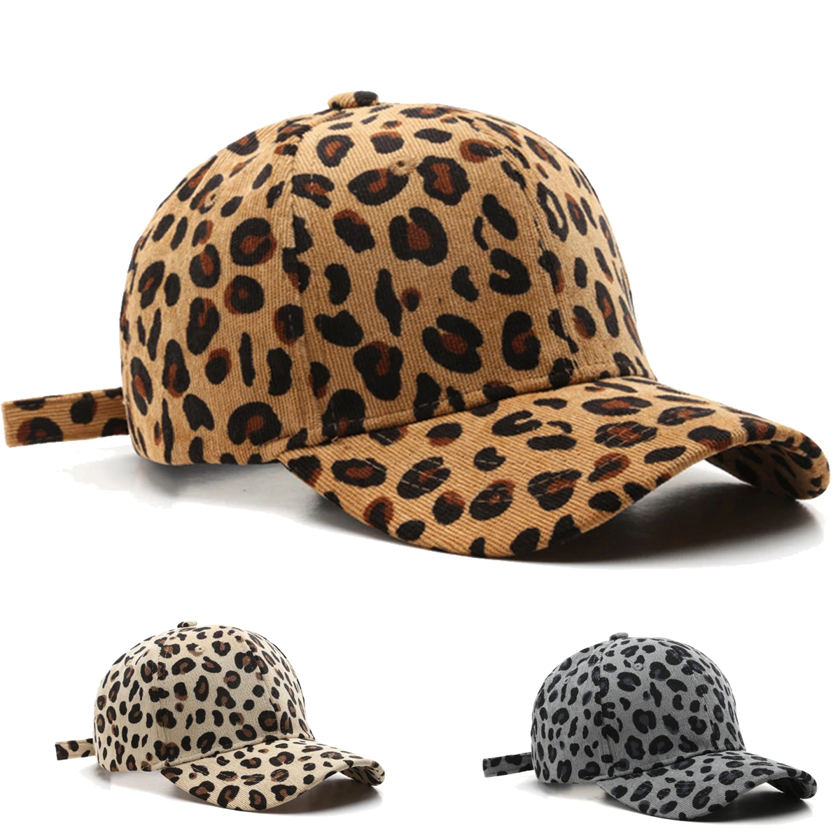 IL KEPS Leopard Corduroy Women&#39;s Winter Hat Women&#39;s Baseball Cap Snapback - £13.02 GBP+