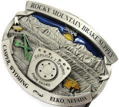 Belt Buckle Rocky Mountain Brake Supply 2004 Casper Wyoming Elko Nevada - £23.31 GBP