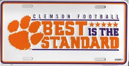 Clemson Tigers Football Best Is Standard Embossed Metal License Plate - $7.95