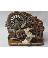Vintage 1950s MCCOY Art Pottery Planter - Spinning Wheel Scottie Dog &amp; Cat - $21.58 CAD