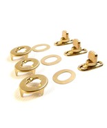 Turn Button Fastener, Gilt Brass Finish, Eyelet &amp; Clinch Plate Inc. 3 Pc... - $20.66 CAD