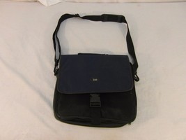 Icon Black Blue Small Laptop Bag Carrying Handle Shoulder Strap 2 Pocket... - £11.93 GBP