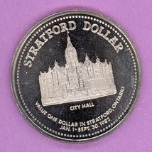 1982 Stratford Ontario Municipal Trade Token or Dollar City Hall City Crest - £5.55 GBP